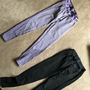 Women’s purple &black gymshark pants size medium